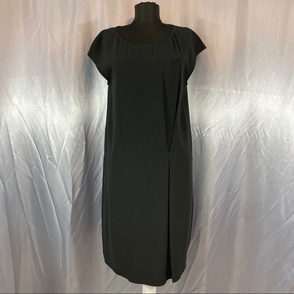 Eileen Fisher pleated silk slip dress - Picture 1 of 10